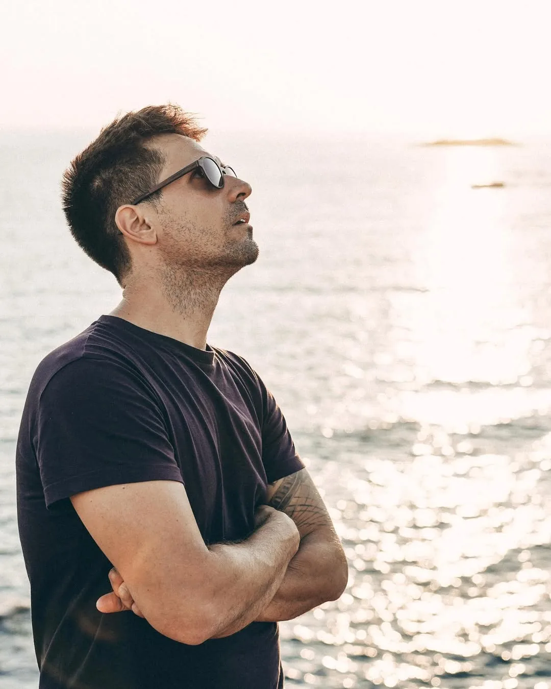 Stelios Antoniou looking at the sea